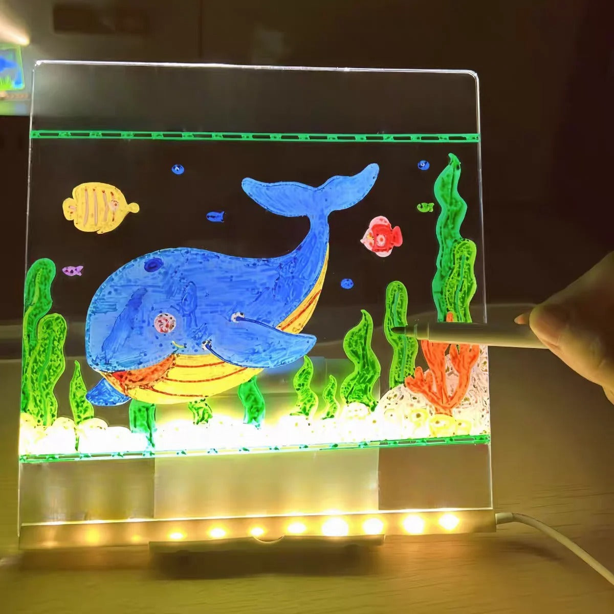 KidyScreen™ - Planche à dessin lumineuse à LED pour enfants