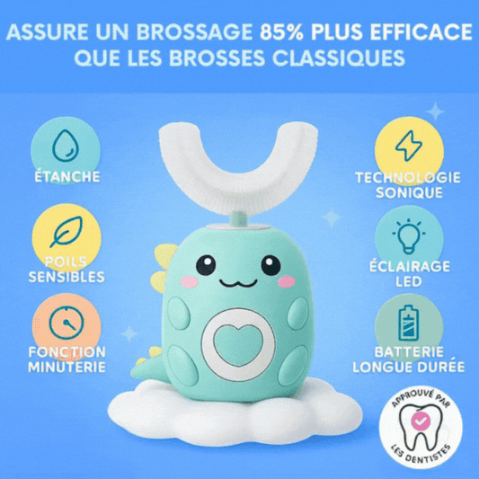 KidyBrosse™ – Brosse à dents 360° pour enfants