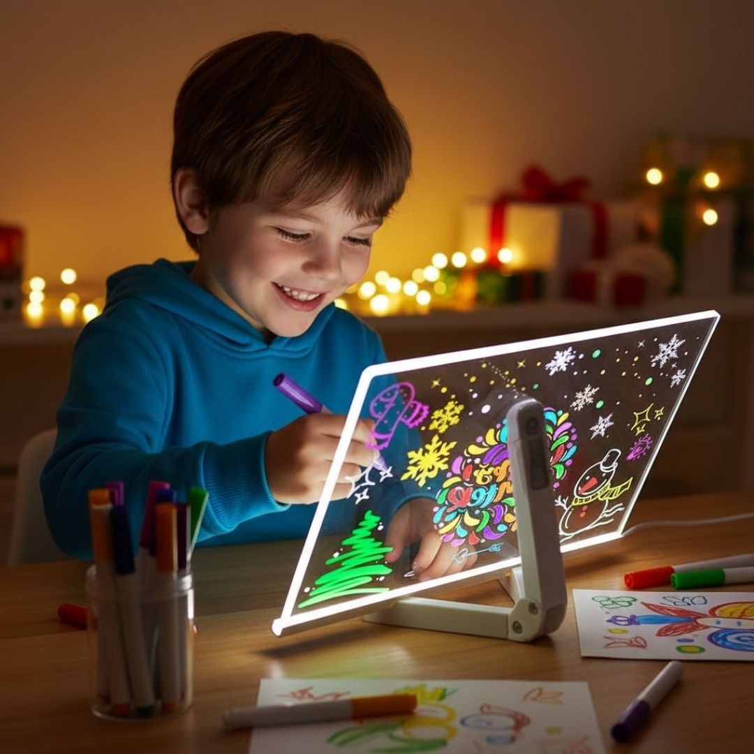KidyScreen™ - Planche à dessin lumineuse à LED pour enfants
